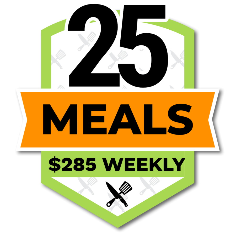 25 meals $285 weekly