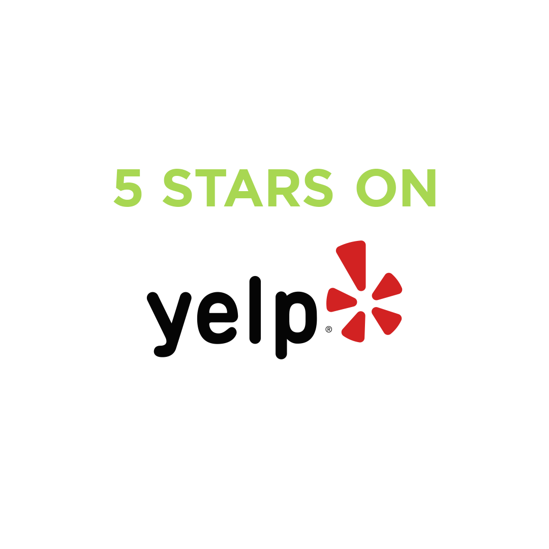 5 stars on yelp